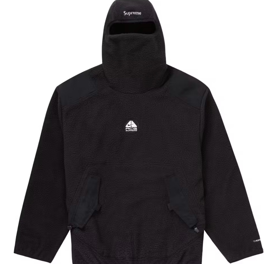Nike x Supreme Men's Black Fleece Hoodie